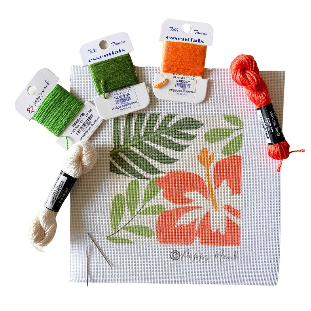 Tropical Flora Needlepoint Kit